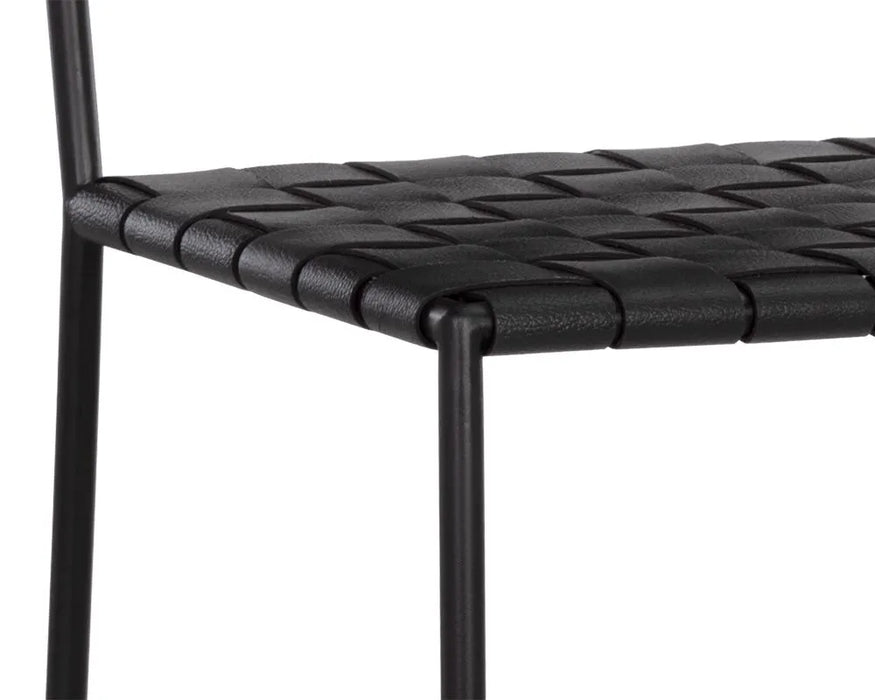 Omari Barstool Black Leather