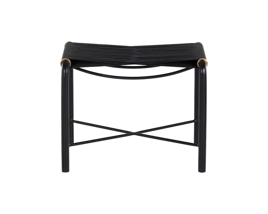 Riz Stool Black Leather