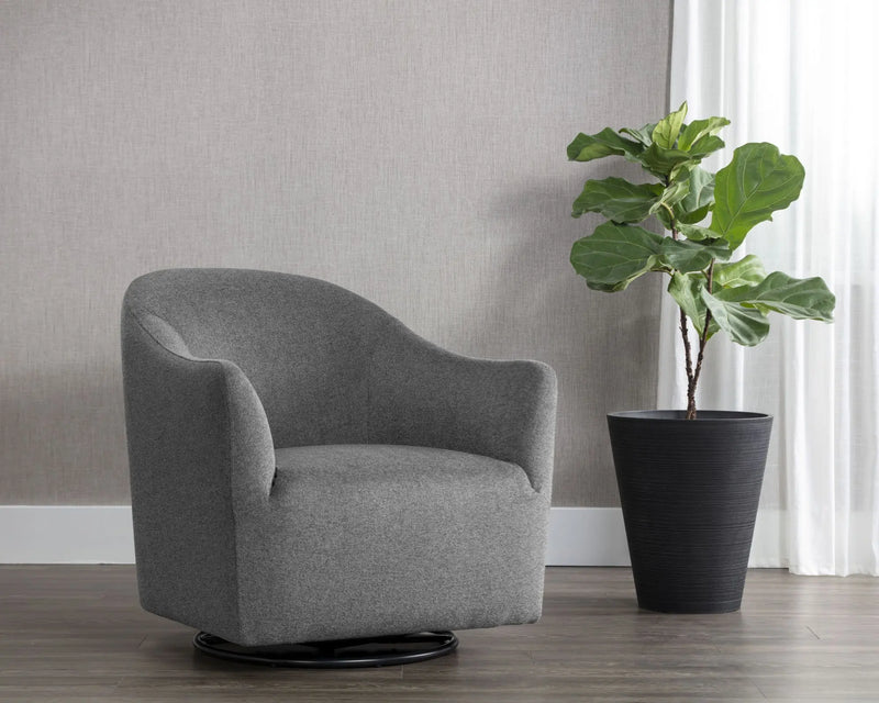 Silvana Glider Lounge Chair- Belfast Koala Grey