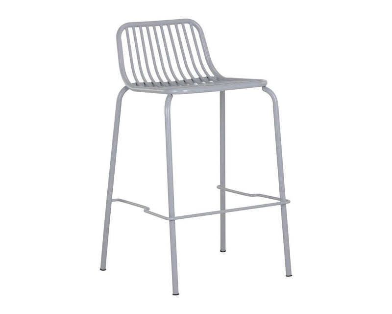 Cypress Outdoor Counter Stool - Silver