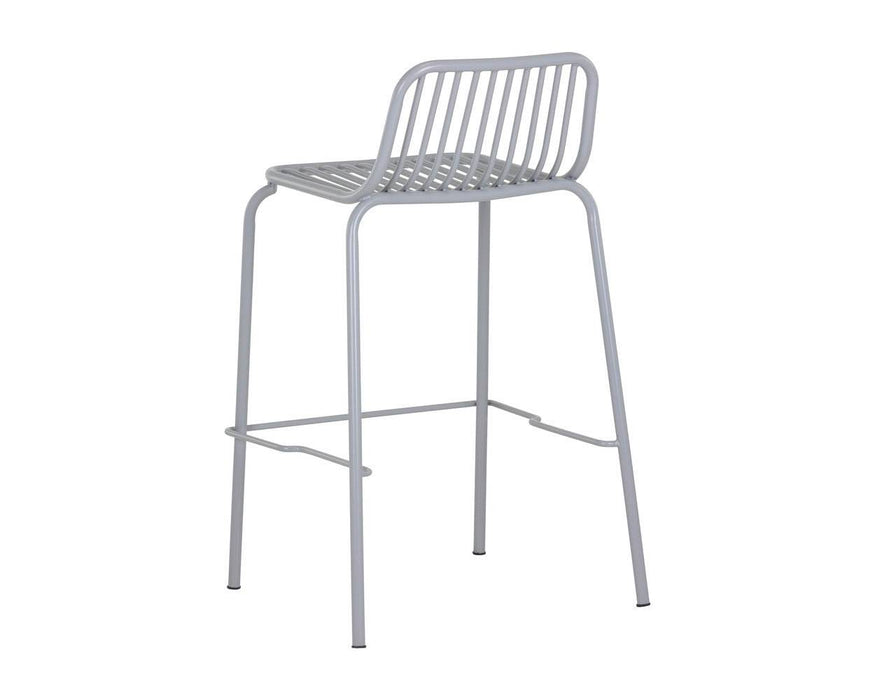Cypress Outdoor Counter Stool - Silver