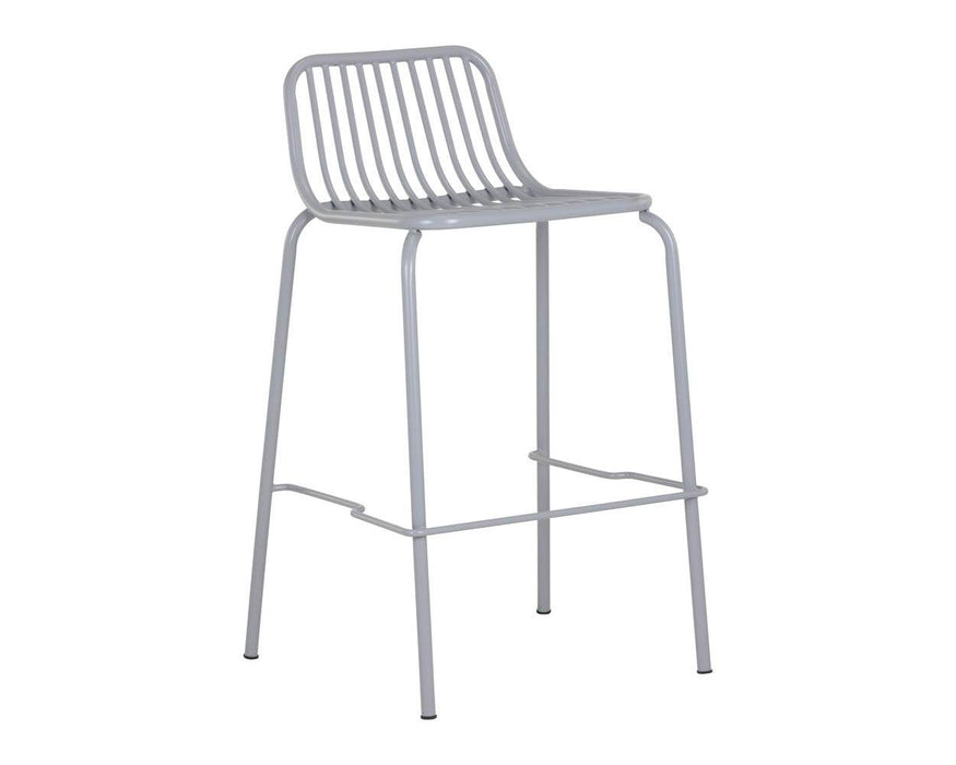 Cypress Outdoor Counter Stool - Silver