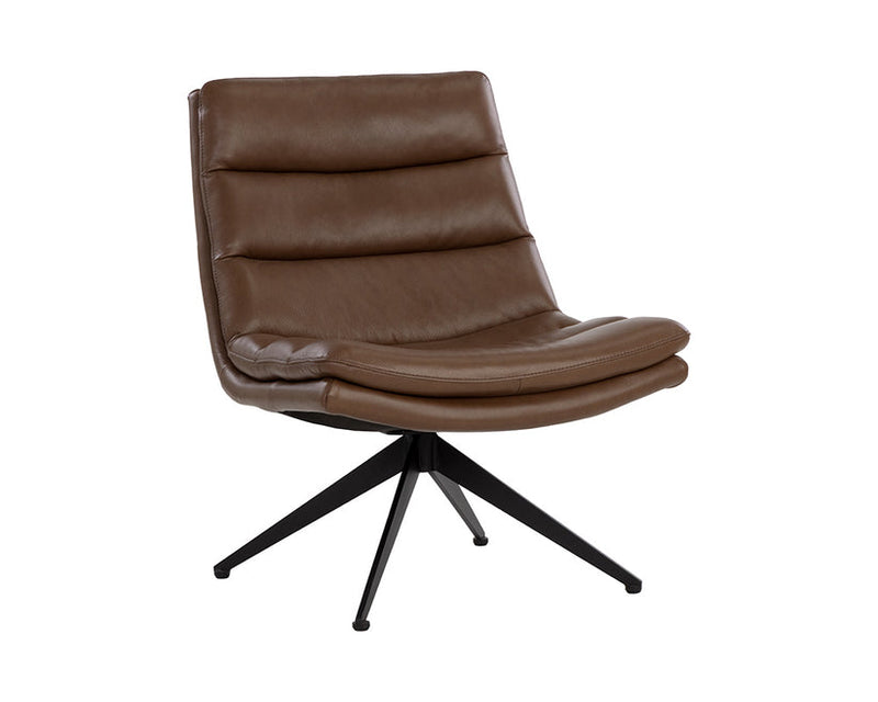 Keller Swivel Lounge Chair Leather
