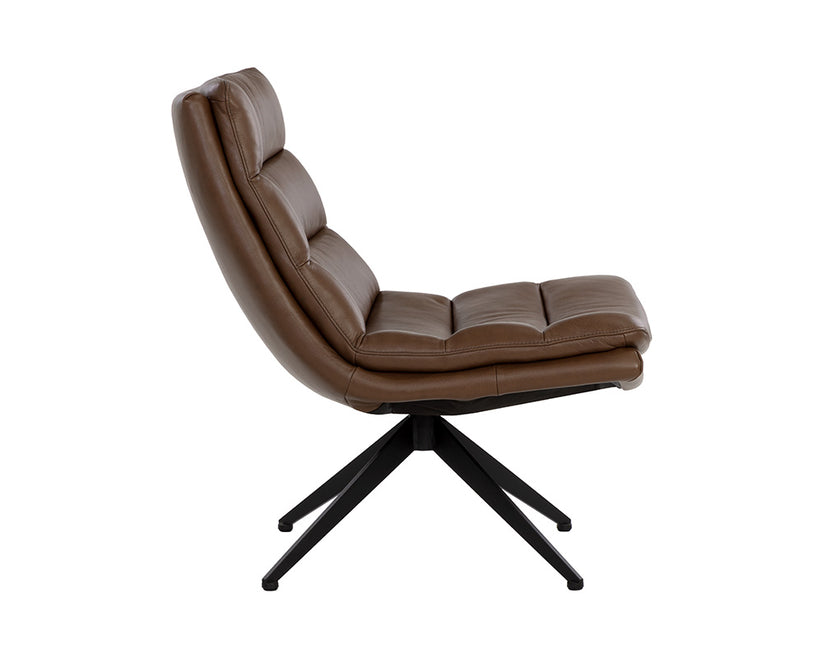 Keller Swivel Lounge Chair Leather