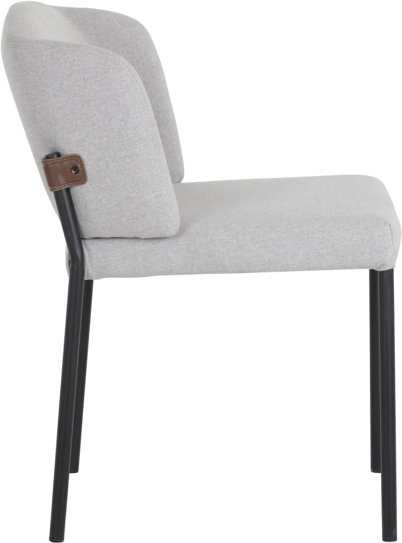 Pearce Dining Chair  - Light Grey / Bravo Cognac