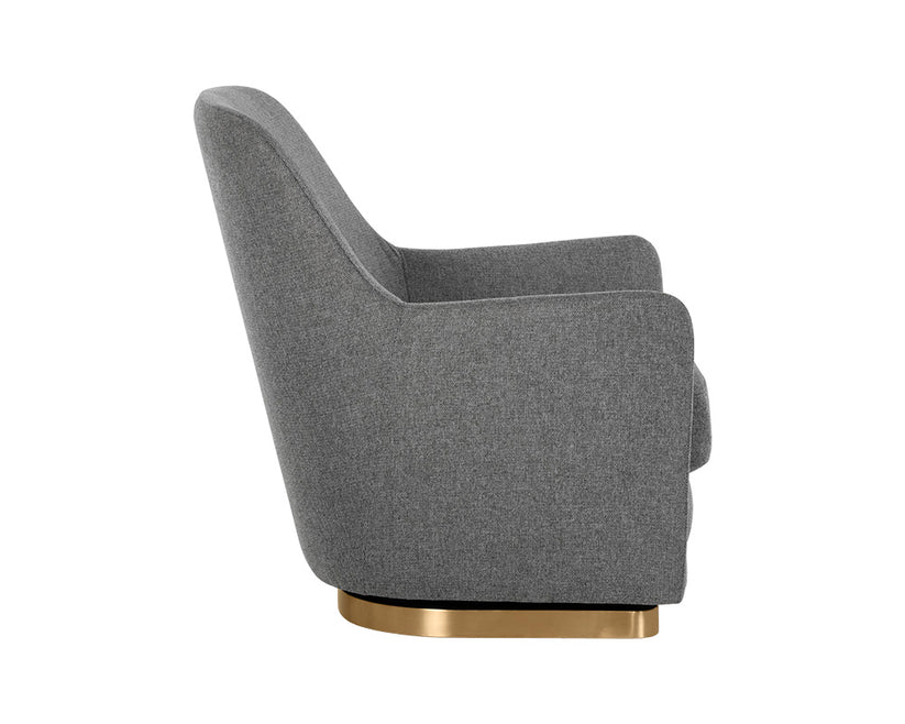 Marcela Swivel Lounge Chair Belfast Koala Grey