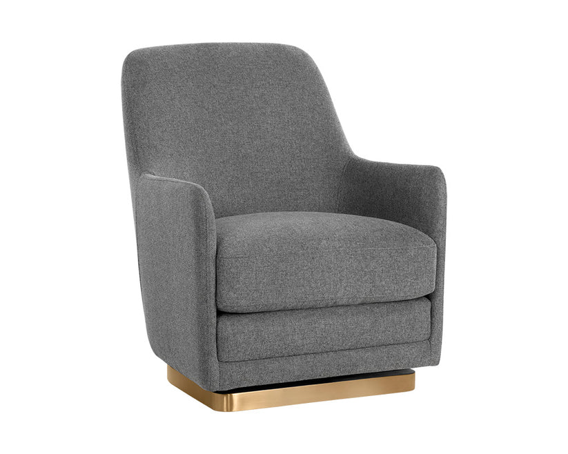 Marcela Swivel Lounge Chair Belfast Koala Grey