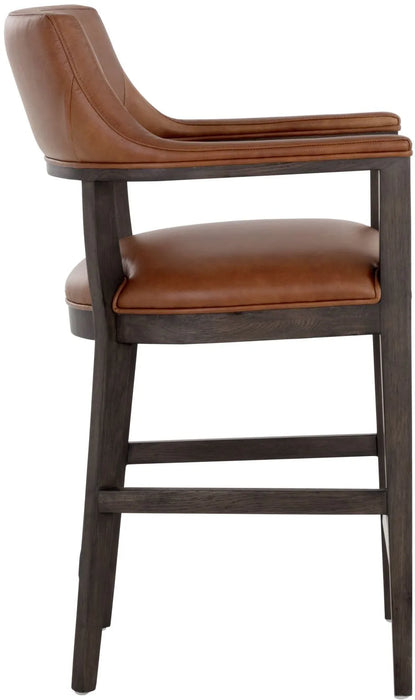 Brylea Counter Stool-  Brown Shalimar Tobacco Leather