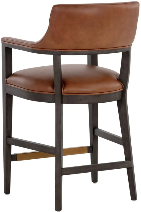 Brylea Counter Stool-  Brown Shalimar Tobacco Leather