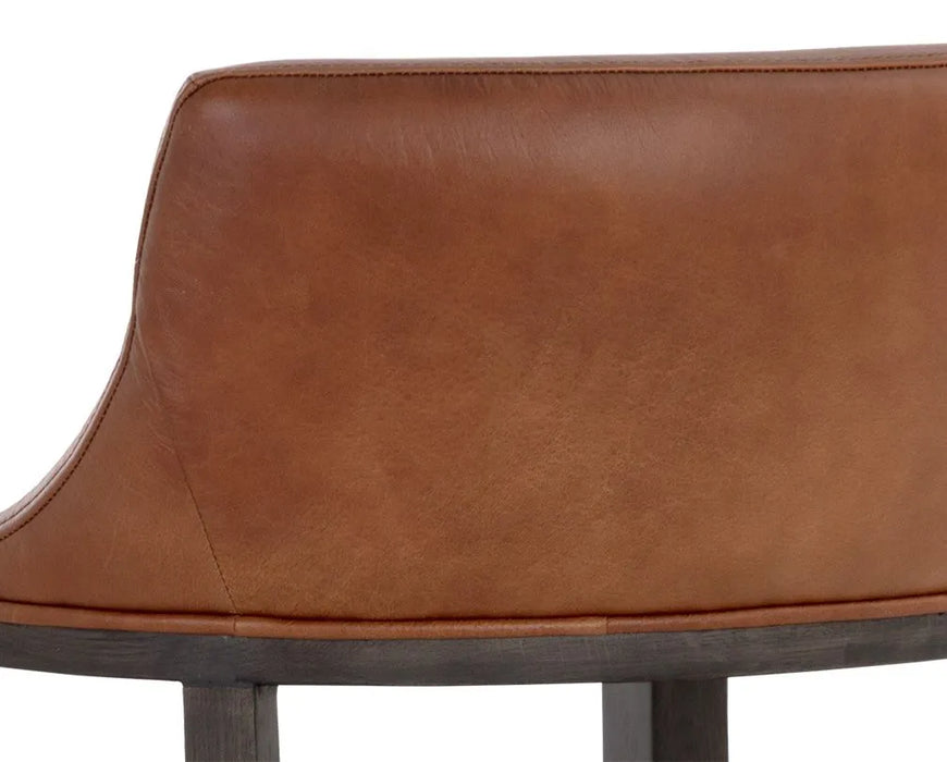 Brylea Counter Stool-  Brown Shalimar Tobacco Leather