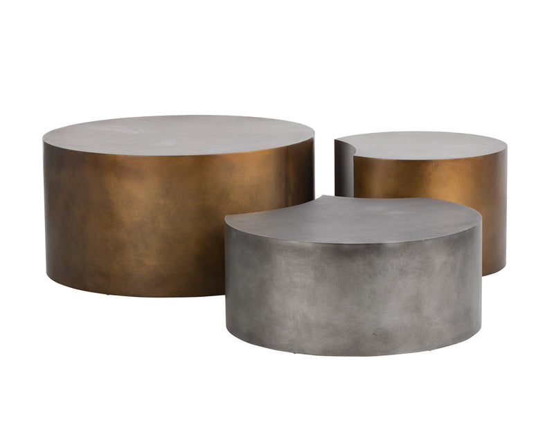 Neo Coffee Tables (Set Of 3) Antique Brass