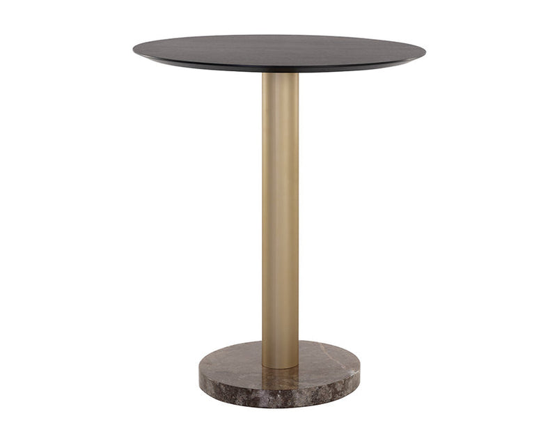 Monaco Bar Table Gold Grey Marble / Charcoal Grey