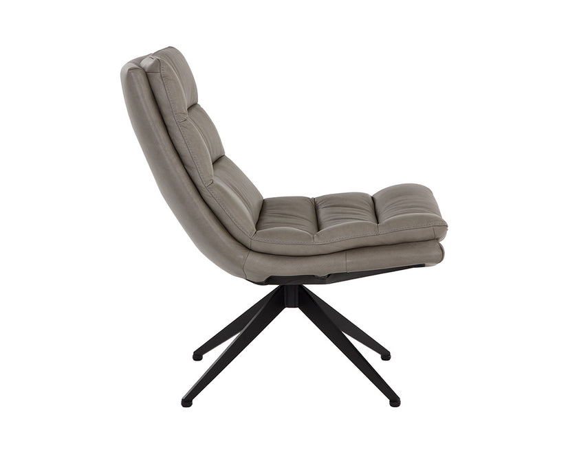 Keller Swivel Lounge Chair Leather