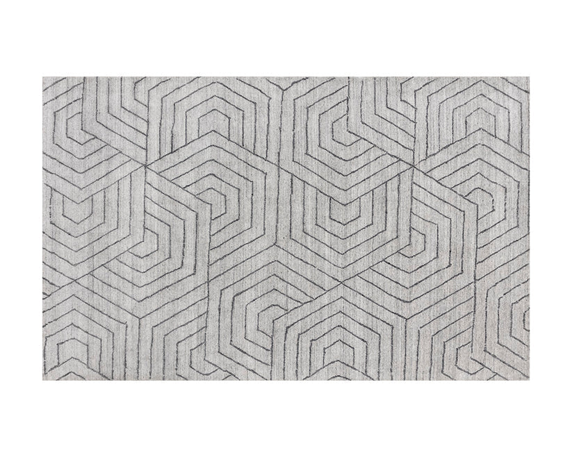 Mazey Hand Loomed Rug Grey