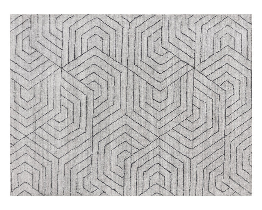 Mazey Hand Loomed Rug Grey