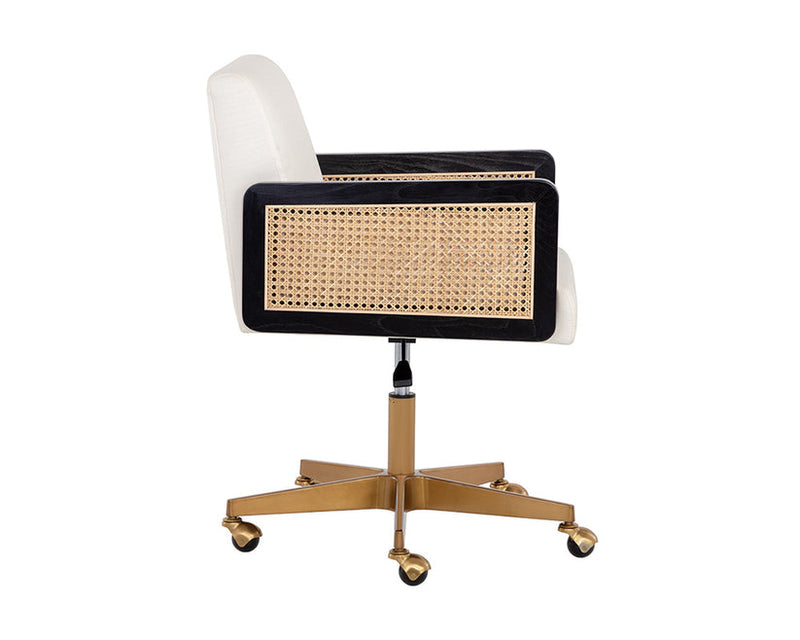 Claudette Office Chair Linoso Ivory