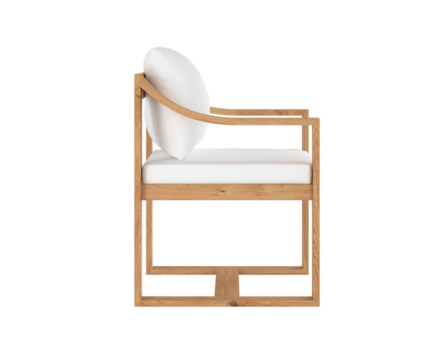 Tahiti Dining Armchair Stinson White