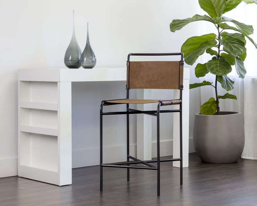 Corrigan Counter Stool Cognac Leather