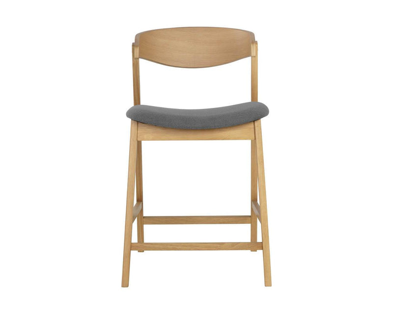 Haisley Counter Stool - Natural - Dark Grey