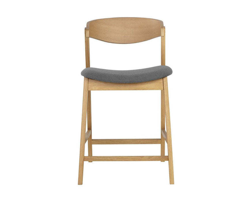 Haisley Counter Stool - Natural - Dark Grey