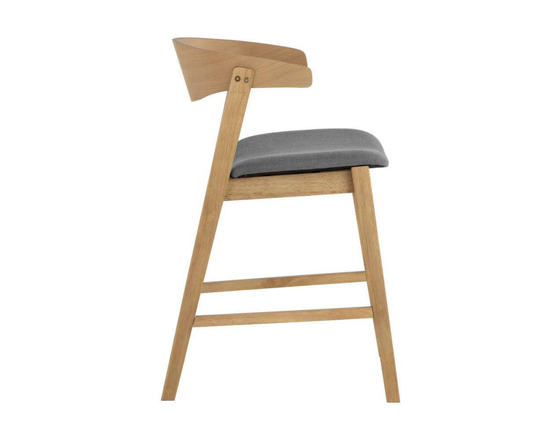 Haisley Counter Stool - Natural - Dark Grey