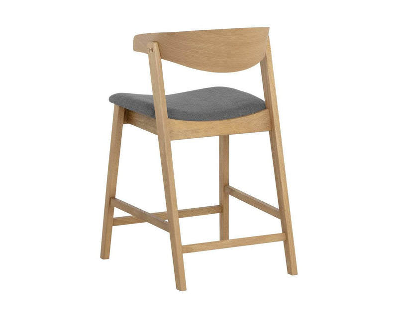 Haisley Counter Stool - Natural - Dark Grey