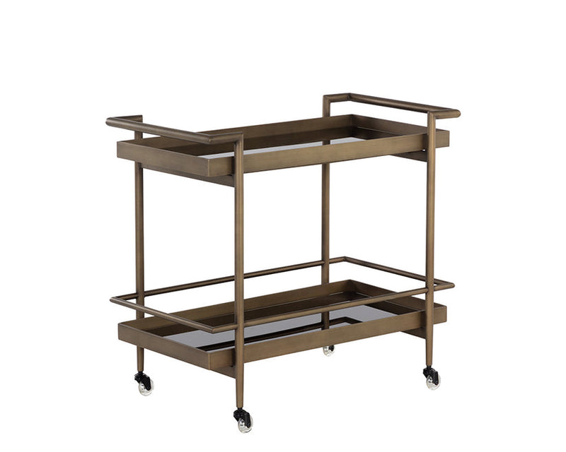 Livingston Bar Cart Antique Brass