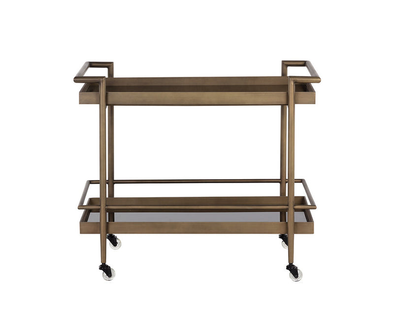 Livingston Bar Cart Antique Brass