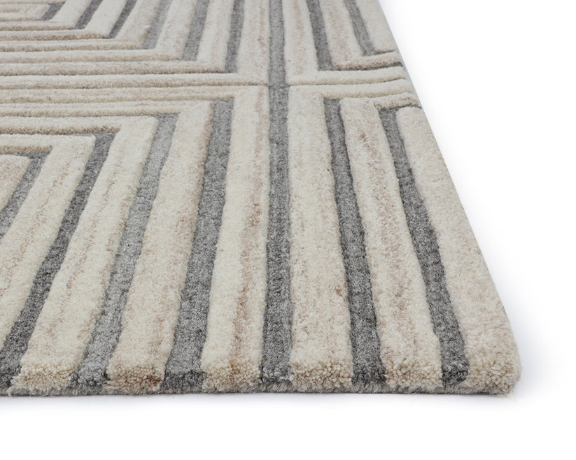 Oslow Hand Tufted Rug Beige / Grey