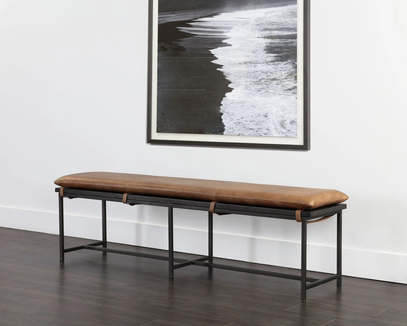 Zancor Bench Tan Leather
