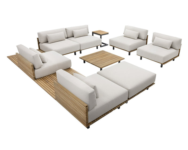 Geneve Modular Palazzo Cream Ottoman