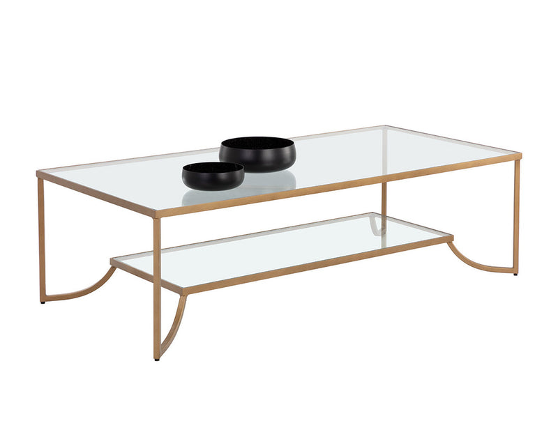 Kessler Coffee Table Antique Brass