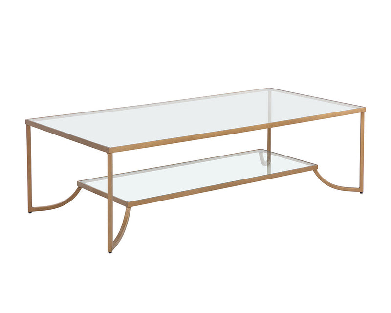 Kessler Coffee Table Antique Brass