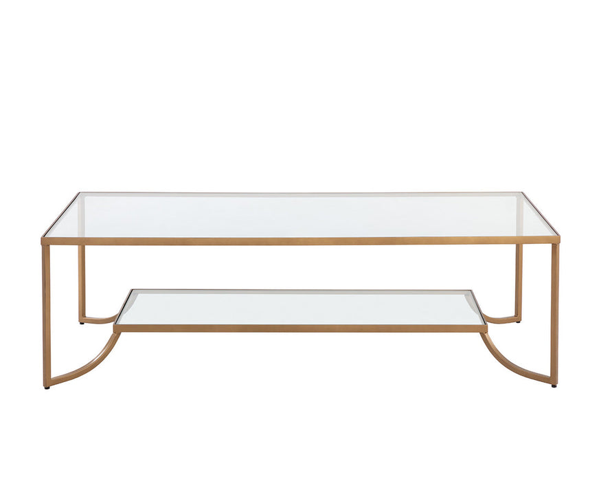 Kessler Coffee Table Antique Brass