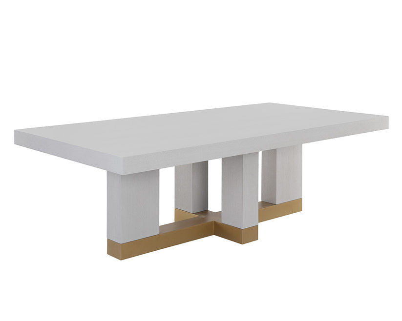 Greco Dining Table Gauntlet Grey 94.5"