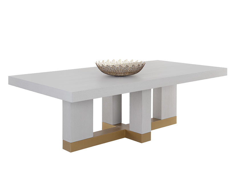 Greco Dining Table Gauntlet Grey 94.5"