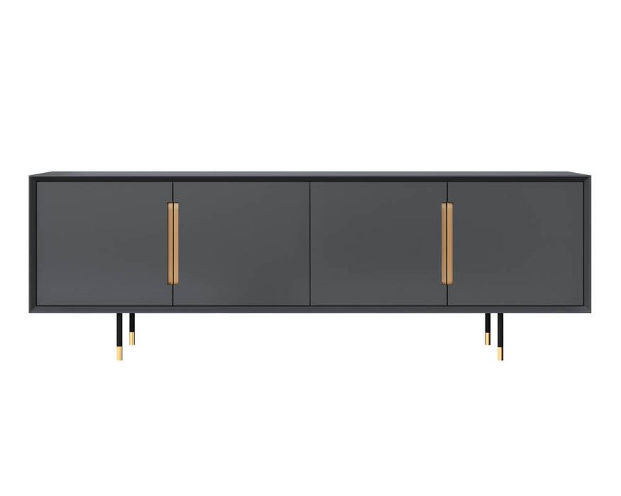 Danbury Media Console and Cabinet Slate Navy