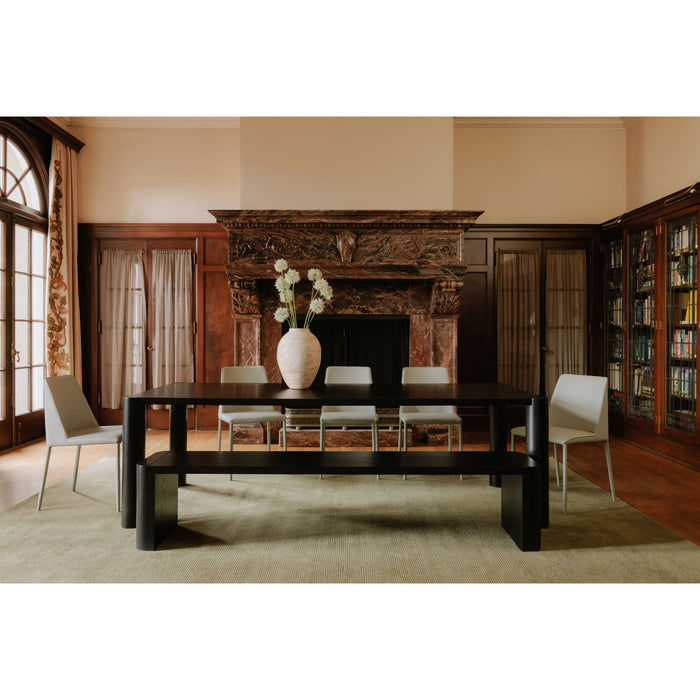 Post - Large Dining Table - Black Oak