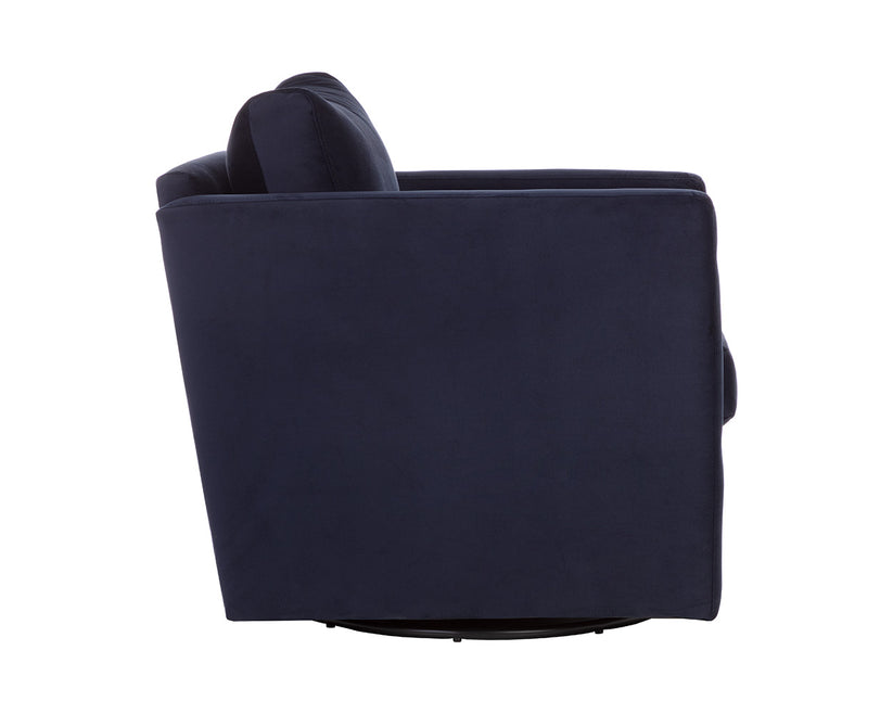 Georgie Swivel Lounge Chair-Abbington Navy