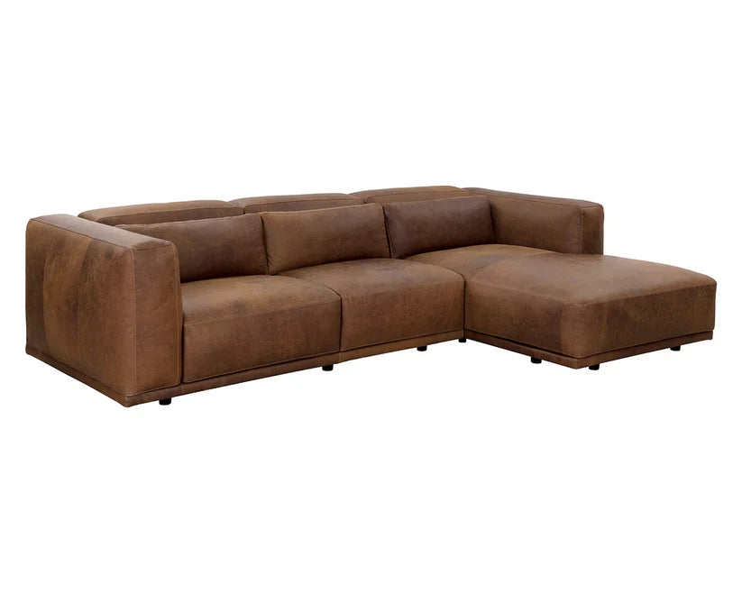 Beau Sofa Chaise - Right Hand Facing- Lucia Tabacco Leather