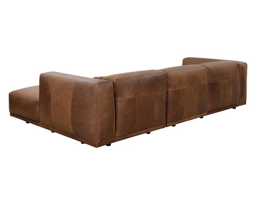 Beau Sofa Chaise - Right Hand Facing- Lucia Tabacco Leather