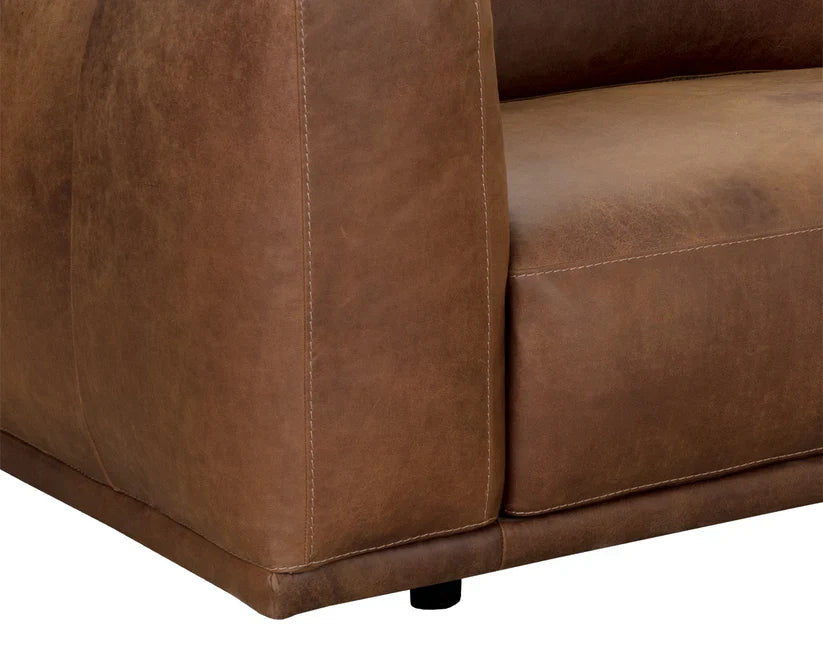 Beau Sofa Chaise - Right Hand Facing- Lucia Tabacco Leather