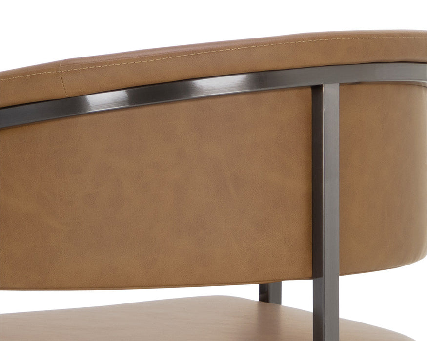 Marris Barstool - Gunmetal - Milliken Cognac