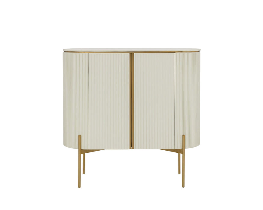 Paloma Bar Cabinet - High Gloss Cream