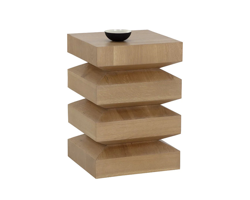 Cormac End Table Rustic Oak