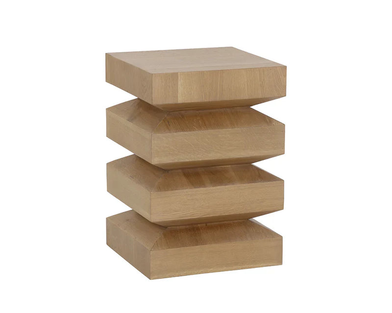 Cormac End Table Rustic Oak