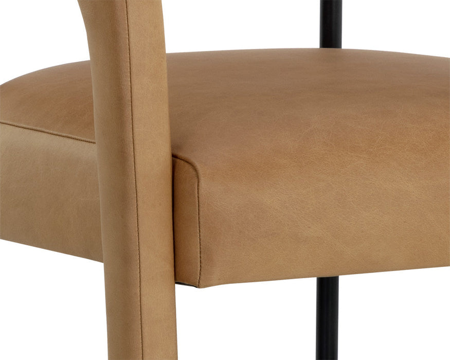 Mavia Dining Armchair - Ludlow Sesame Leather