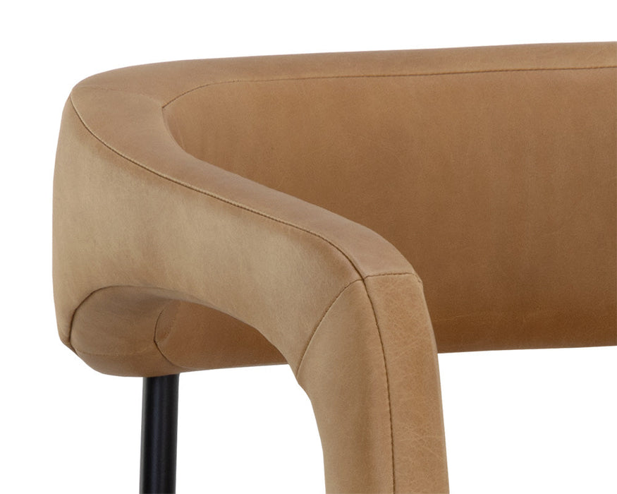 Mavia Counter Stool - Ludlow Sesame Leather
