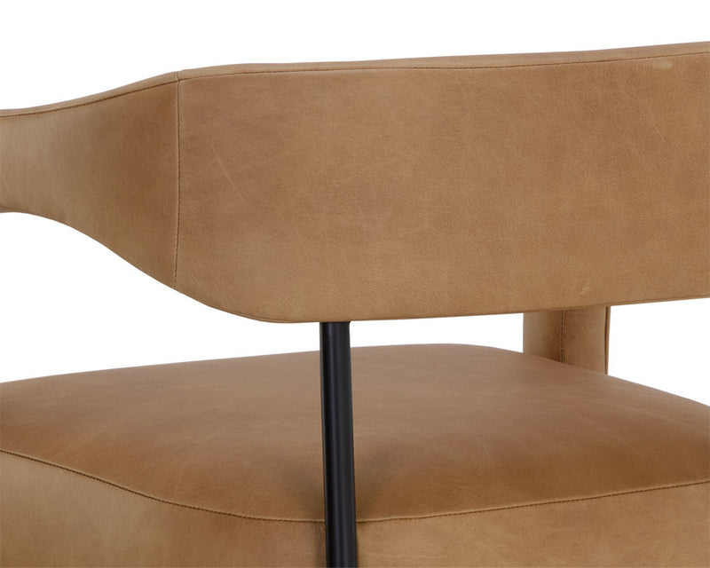 Mavia Counter Stool - Ludlow Sesame Leather