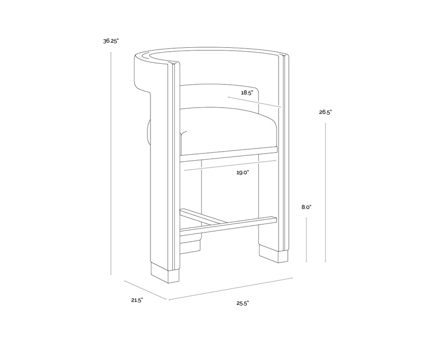 Adamina Counter Stool - Rhea Light Barley